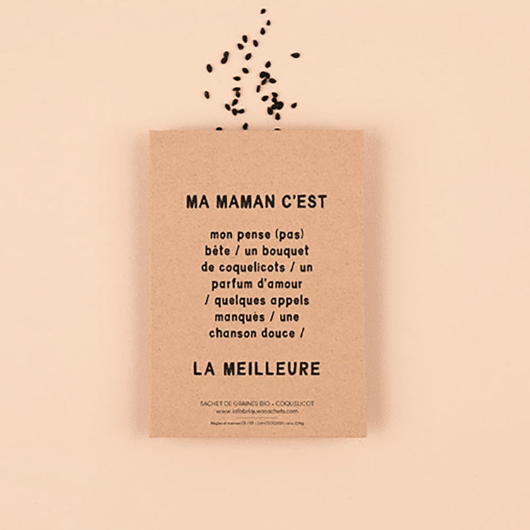 Idée cadeau fete des meres : un sachet de graines bio à planter