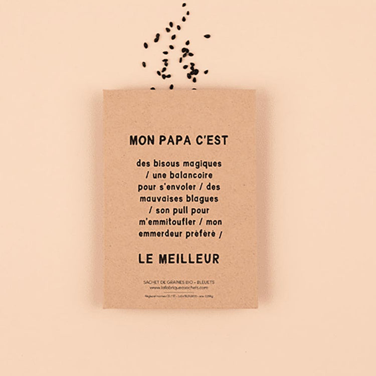 Idée cadeau fete des peres : un sachet de graines bio à planter