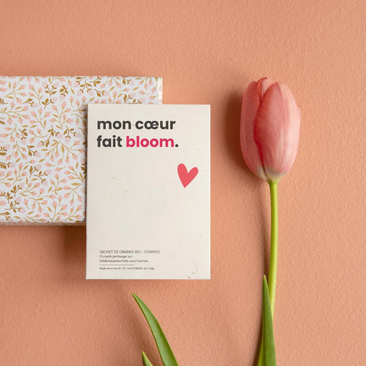 1 Sachet de graines mon cœur fait bloom pour cadeau st valentin