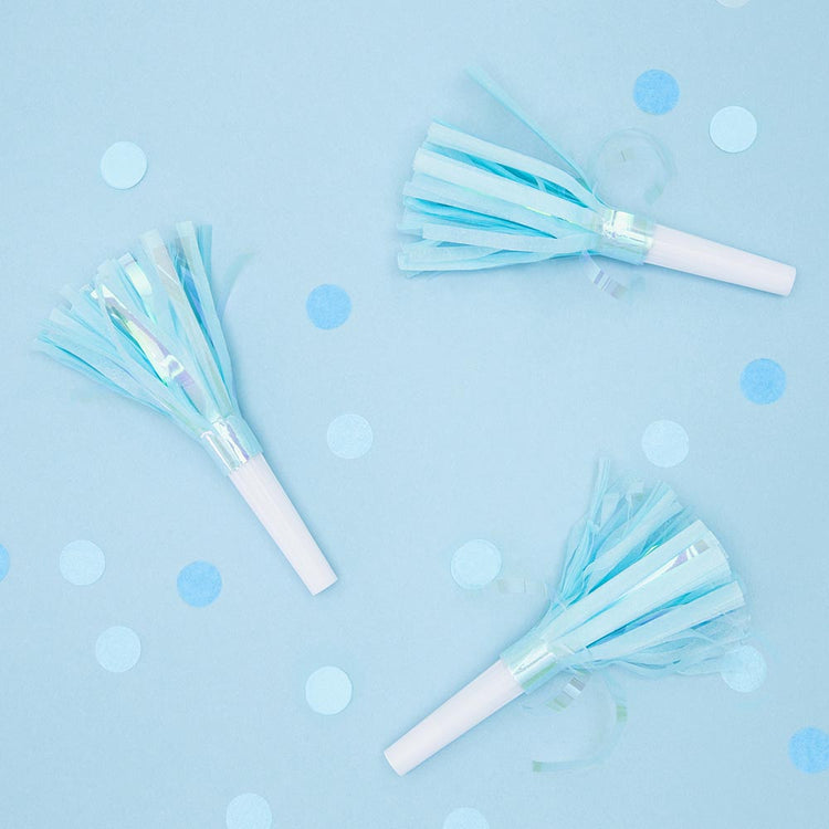 Baby shower garçon : sans gene bleus à frange