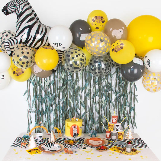 Kit anniversaire safari avec arche de ballons my little day