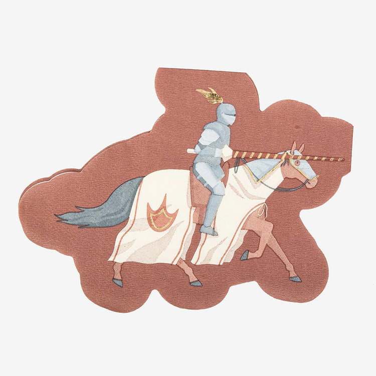 16 serviettes papier chevalier pour gouter d'anniversaire chevalier