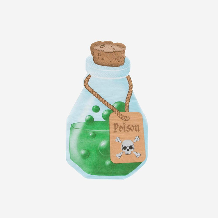 Serviettes en forme de potion pour deco anniversaire Harry Potter