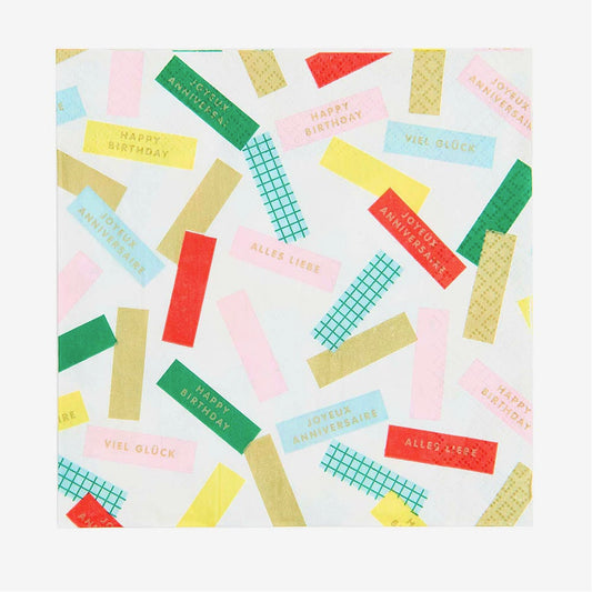 Confettis d'anniversaire multicolore pour anniversaire enfant ou adulte