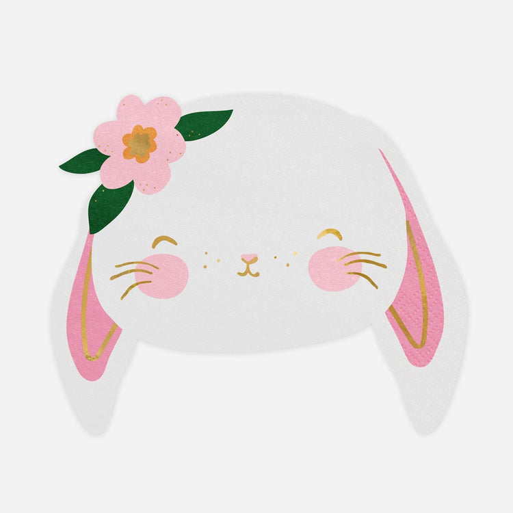 Serviettes lapin de Pâques mignon pour décorer votre table de Paques