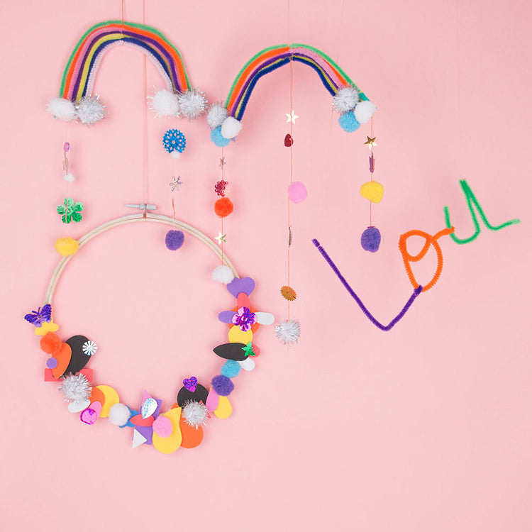 Créer de jolis mobiles multicolores avec le ateriel créatif my little day