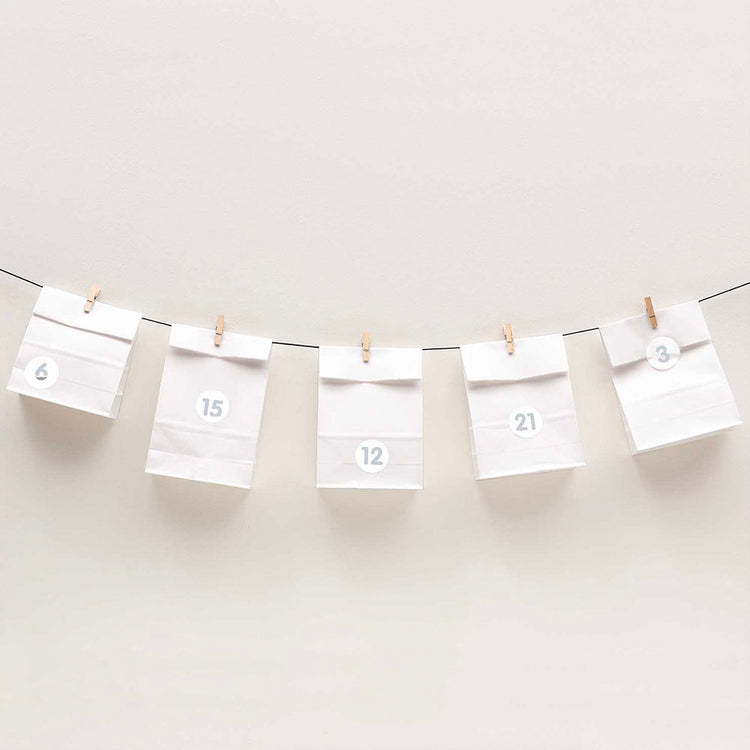 Set calendrier de l'avent pour décoration fête de fin d'année