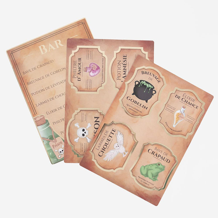 Sets de stickers pour décoration table d'anniversaire harry potter