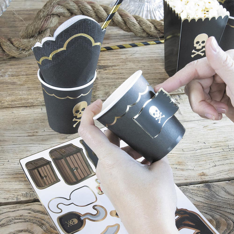 Stickers pirate pour personnalisation decoration anniversaire pirate