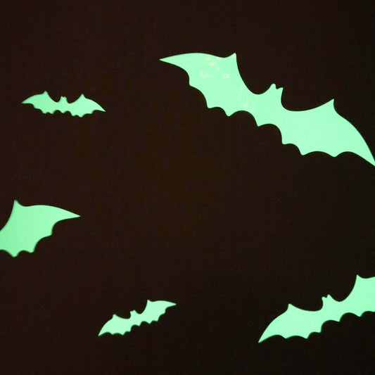 Stickers d'Halloween pour fenêtres : chauve souris phosphorescentes