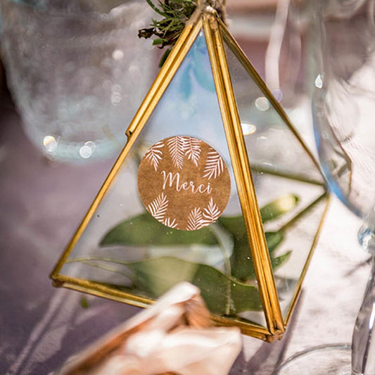 Décoration mariage kraft : stickers et boites cadeaux pour cadeaux d'invités