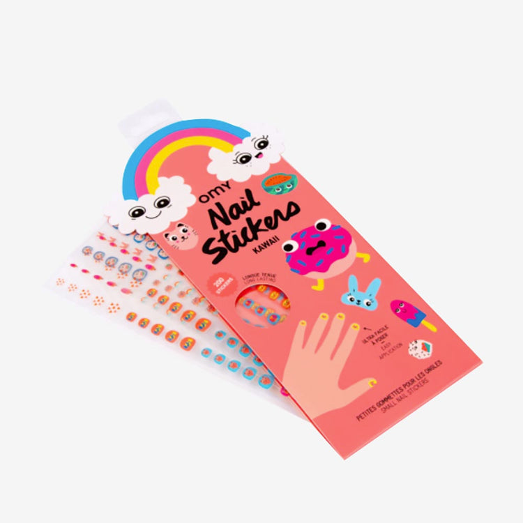 Idee cadeau anniversaire enfant : stickers pour ongles kawaii