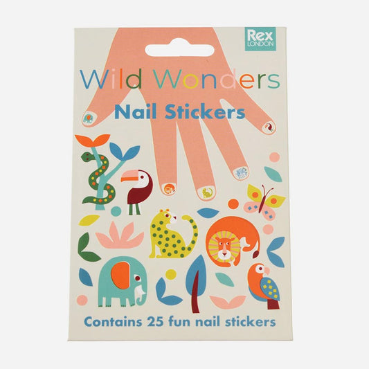 Cadeau anniversaire enfant : stickers autocollant pour ongles safari