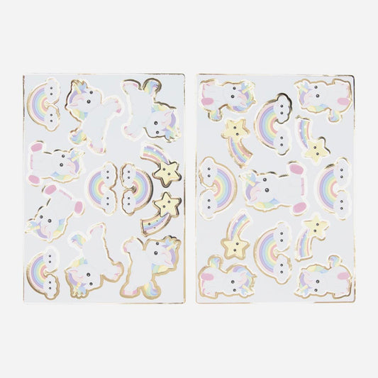 Loisirs créatifs : stickers baby licorne pour activités manuelles et DIY