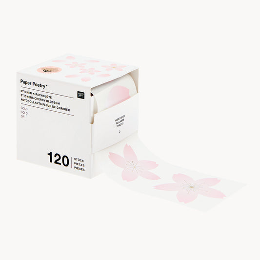 Rouleau de stickers à coller avec des fleurs sakura