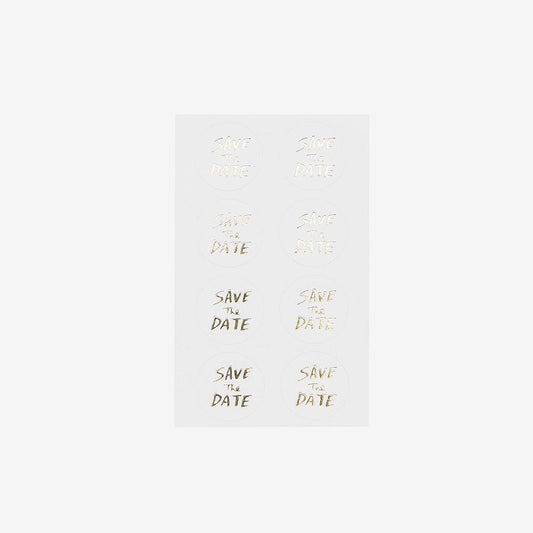 Décoration faire-part save the date doré mariage