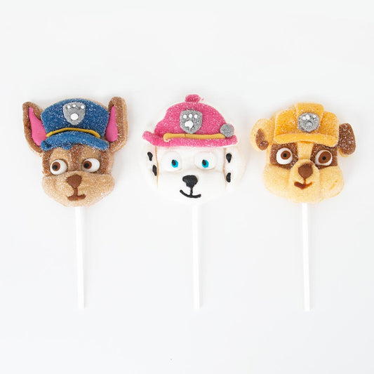 Idée bonbons pour decoration candy bar : sucette Pat Patrouille