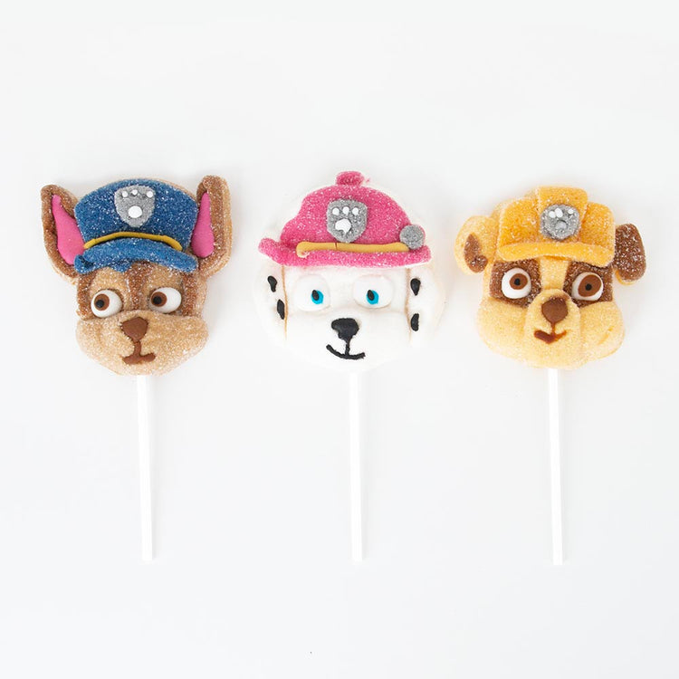 Idée bonbons pour decoration candy bar : sucette Pat Patrouille