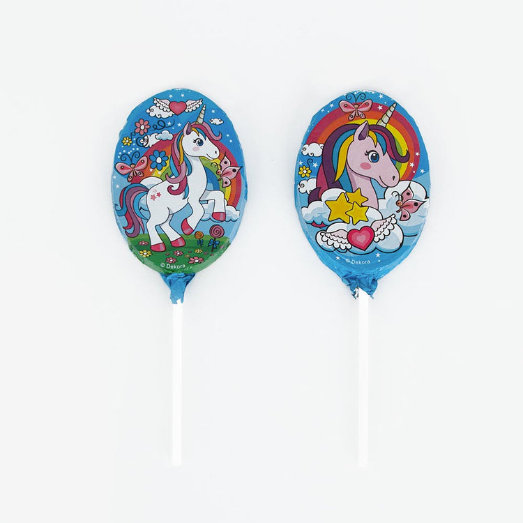 Anniversaire enfant theme licorne : sucette licorne pour cadeaux