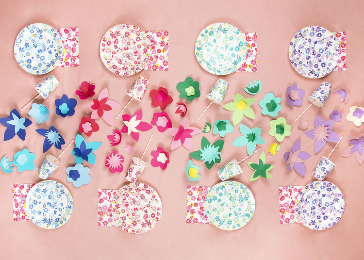 Table fleurs arc en ciel par my little day