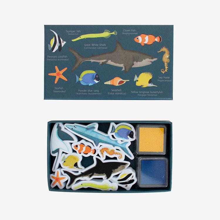 Tampons animaux de la mer pour cadeau anniversaire enfant original