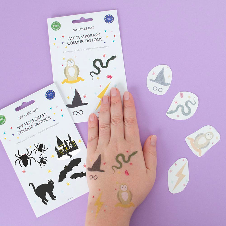 Tatouage ephemere sorcier pour anniversaire enfant theme Harry Potter