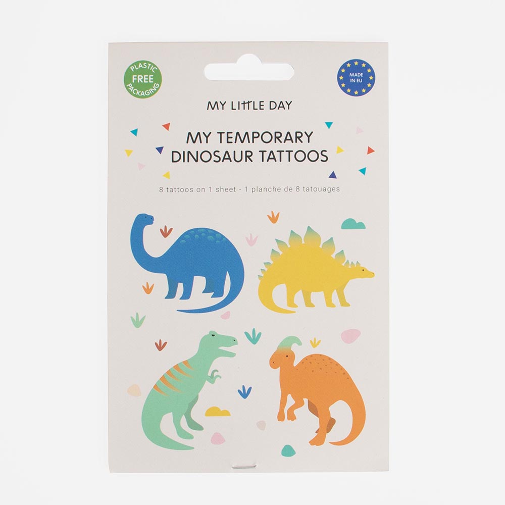 Tatouages ephemeres motif dinosaure pour activité anniversaire enfant