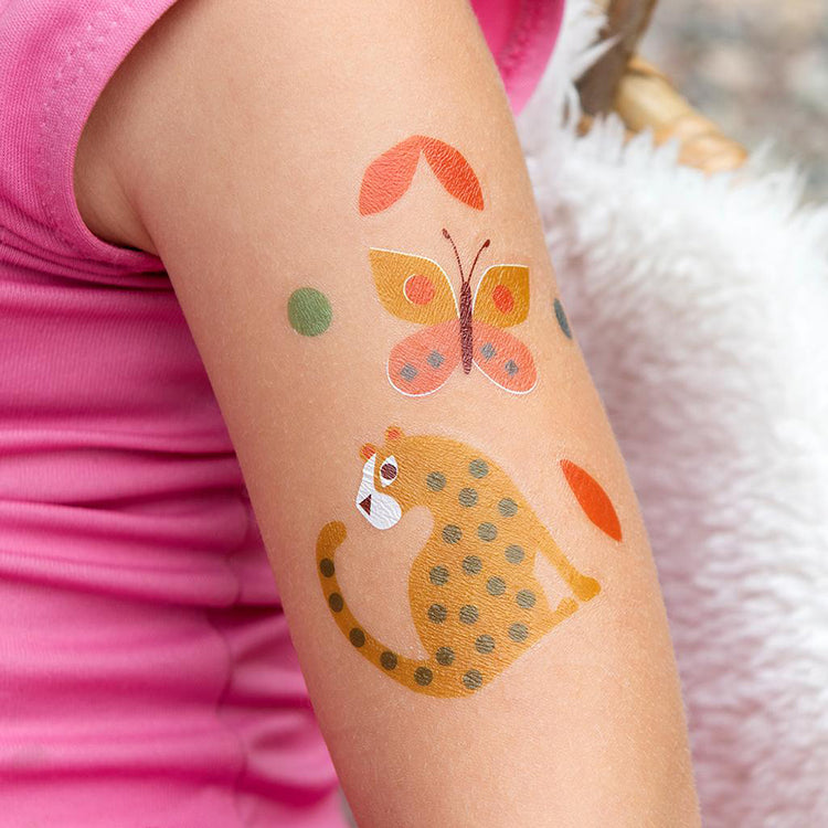 Tatouages animaux sauvages pour enfants temporaires