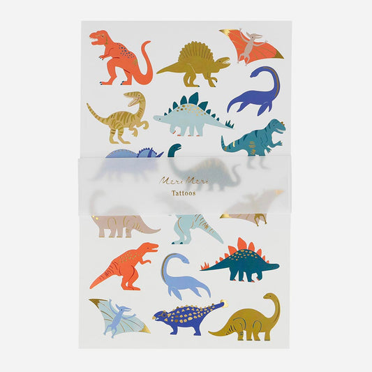Tatouages éphémères dinosaures : cadeau pochette surprise anniversaire