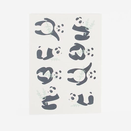 Cadeau pochette surprise anniversaire : planche tatouages panda