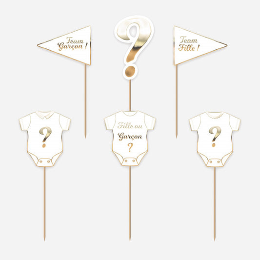 10 pics à cocktail pour décorer vos patisseries de gender reveal