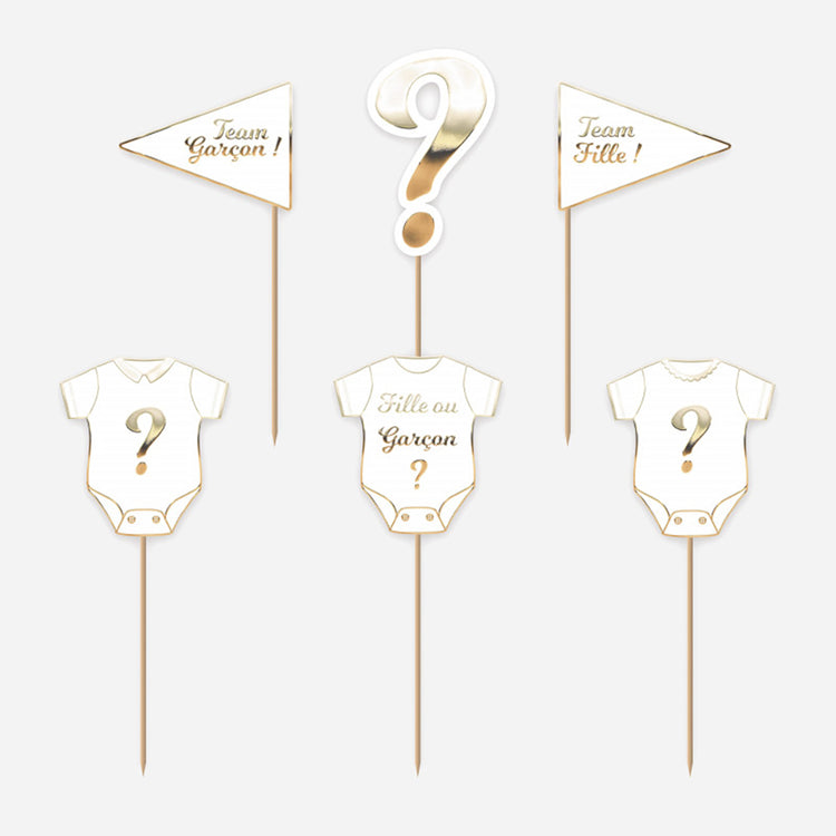 10 pics à cocktail pour décorer vos patisseries de gender reveal