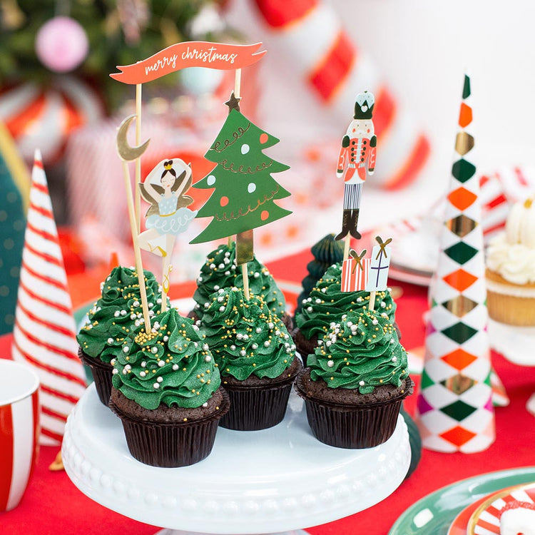 cupcakes de noel avec toppers
