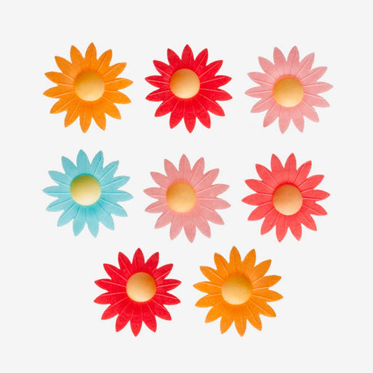 Décorations gateau comestibles fleurs pour cupcakes et gateaux anniversaire