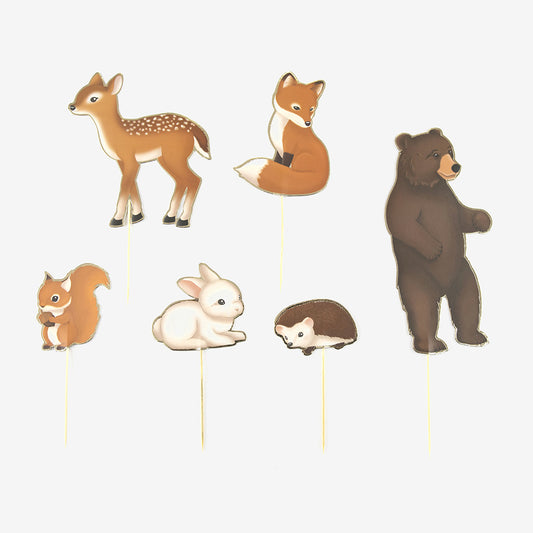 Déco anniversaire foret : toppers pour décorer une table anniversaire