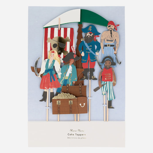 Toppers pirates Meri Meri parfaits pour une table d'anniversaire pirate