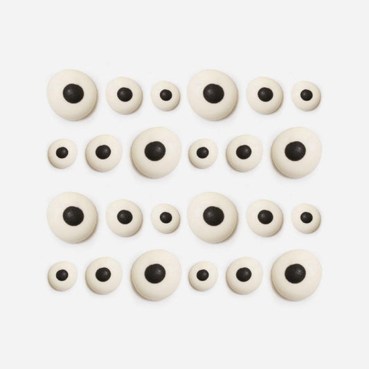 6 toppers en sucre yeux 3D pour décorer votre gateau d'Halloween