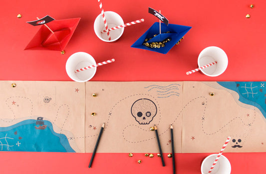 Make a free table runner for a pirate birthday