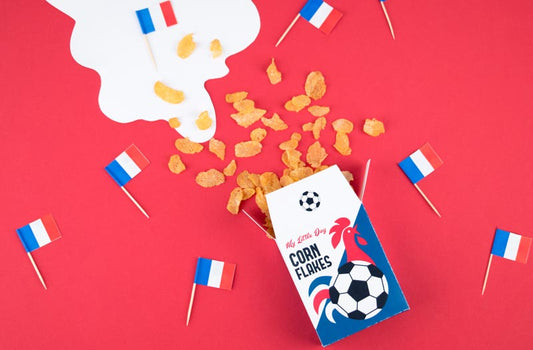 Scatole di cereali personalizzate gratuite sul calcio