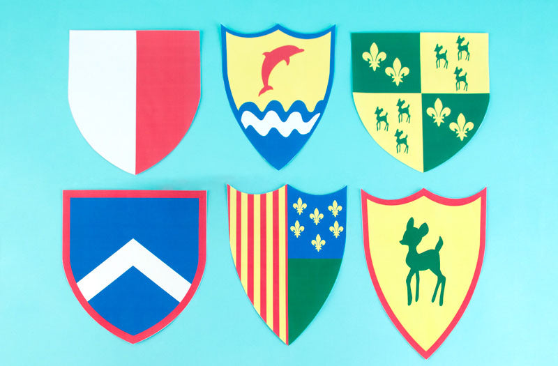 Printable coat of arms knight free DIY