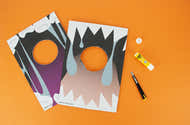 Serre-tête Chauve-souris Pour Halloween | Diadème Femme, Fête, Cosplay, Déguisement - Noir/Orange - 4
