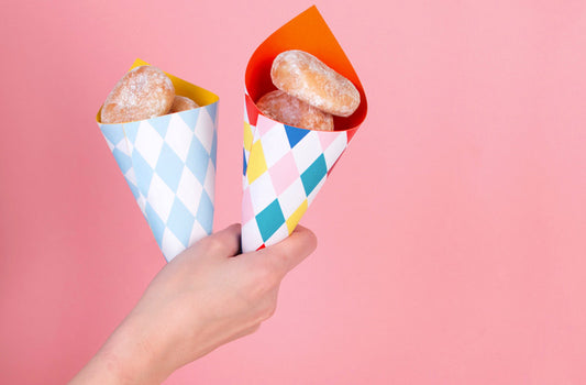 Easy DIY to make carnival donut cones
