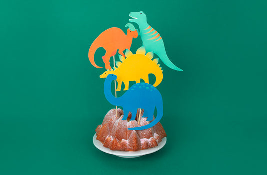 Decorazioni per torta di dinosauri fai-da-te gratis