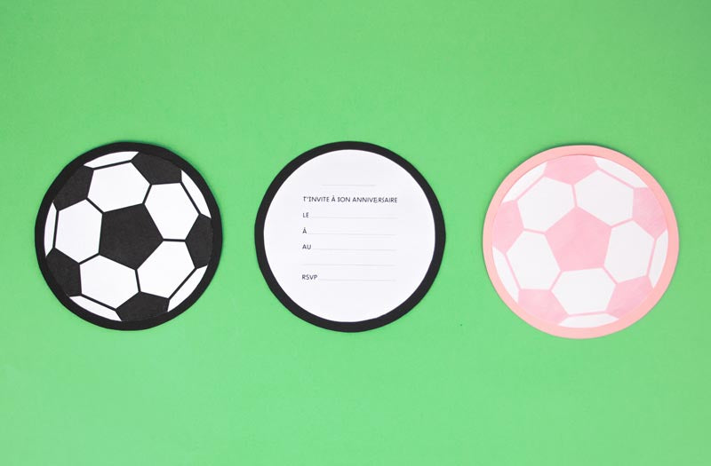 DIY soccer ball invitations