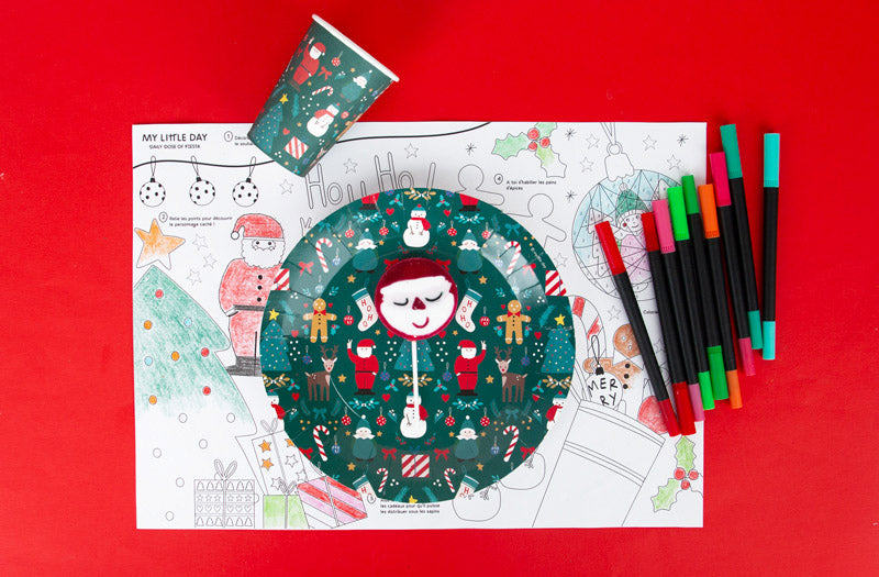 COLORING CHRISTMAS PLACE SET