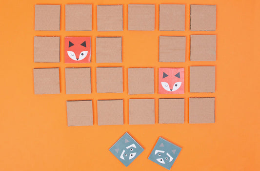 Idea de actividades para el cumpleaños de los niños: DIY juego de memoria animales del bosque