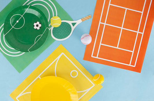 Idee bricolage facile et rapide thème sport : set de table terrain de sport personnalisé