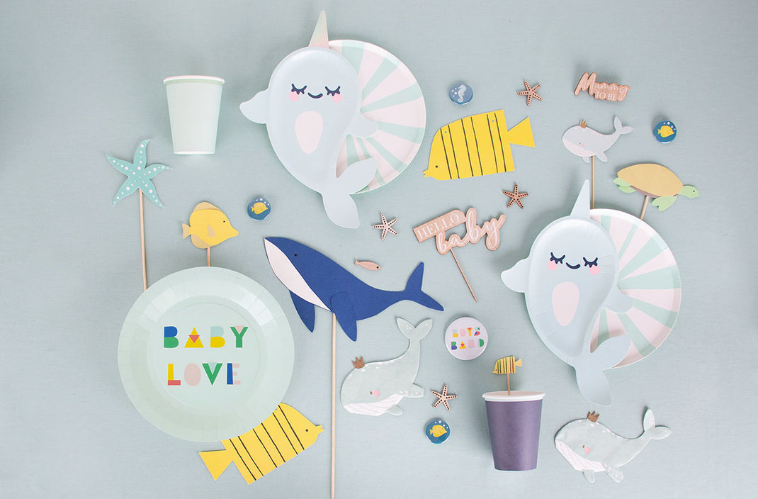 Décoration baby shower theme animaux de la mer