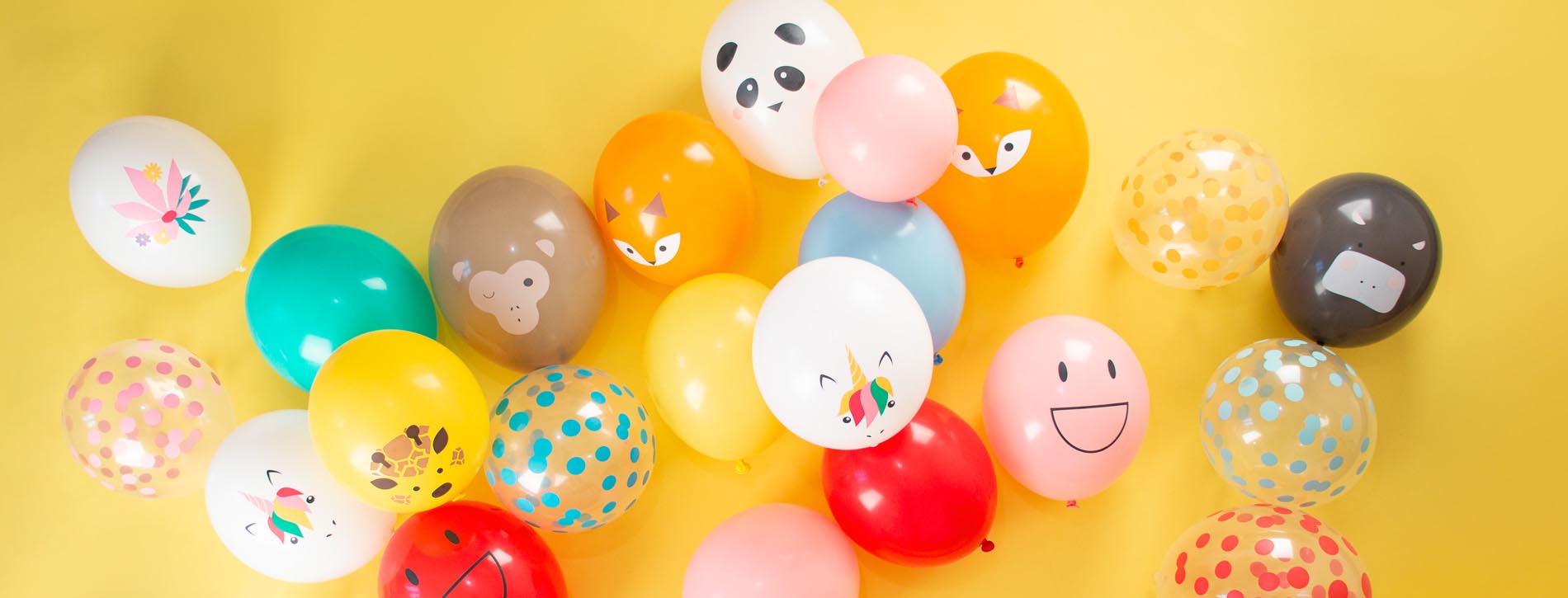 Des ballons de baudruche imprimé pour une decoration anniversaire, une deco baby shower ou un mariage !