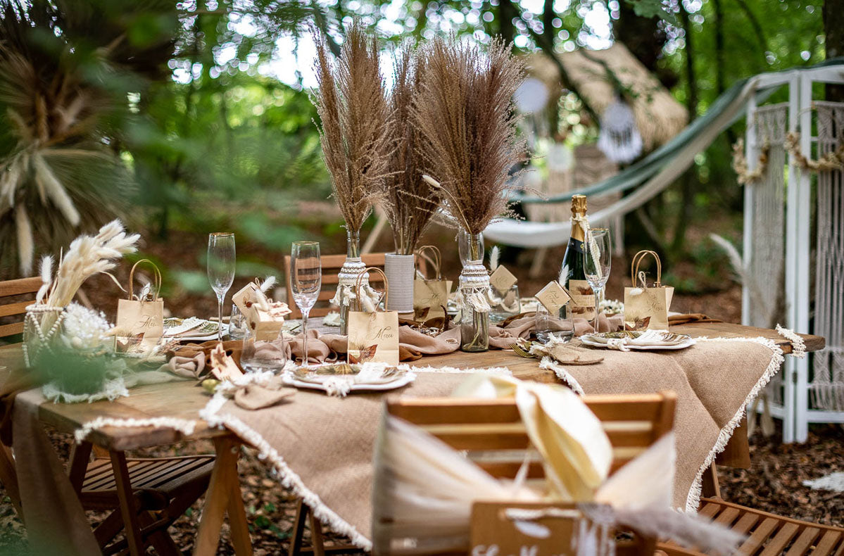 Para una boda bohemia y folclórica, ¡encuentre toda la decoración de boda vintage para una decoración de fiesta memorable!